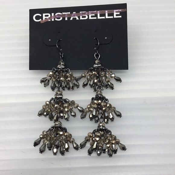 Cristabelle Linear Tassel Drop Earrings (G1) - Picture 2 of 3